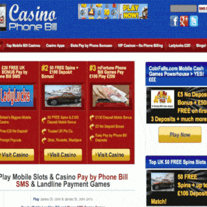 Huge Cash Payouts | Casino Phone Bill | Get £10 Free!