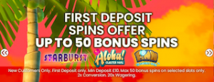 free spins deposit bonus
